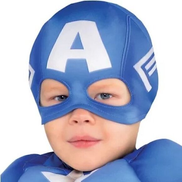 Classic Captain America Muscle Costume, Super Hero Child Large 12-14 - Picture 3 of 4